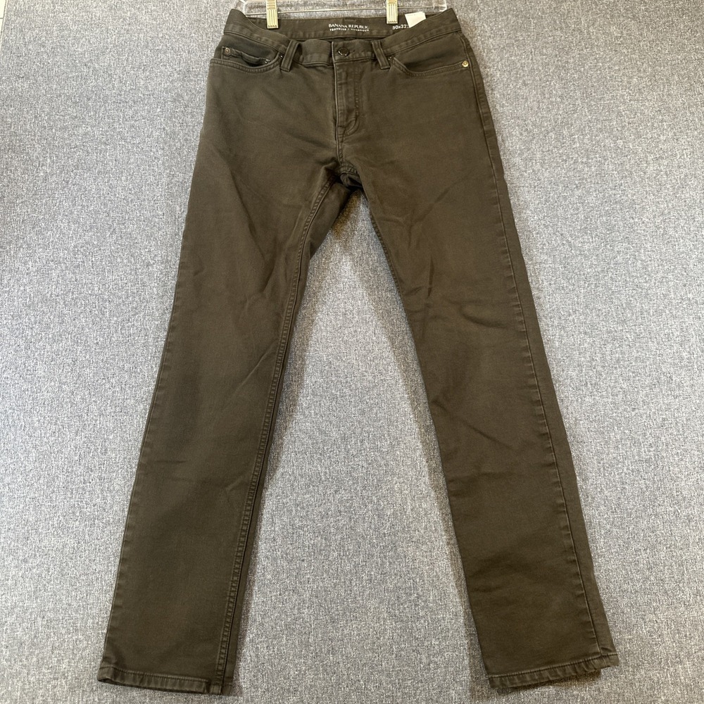 Banana Republic Traveler Slim Fit Jeans Brown 30x32 Stretch Casual Mens